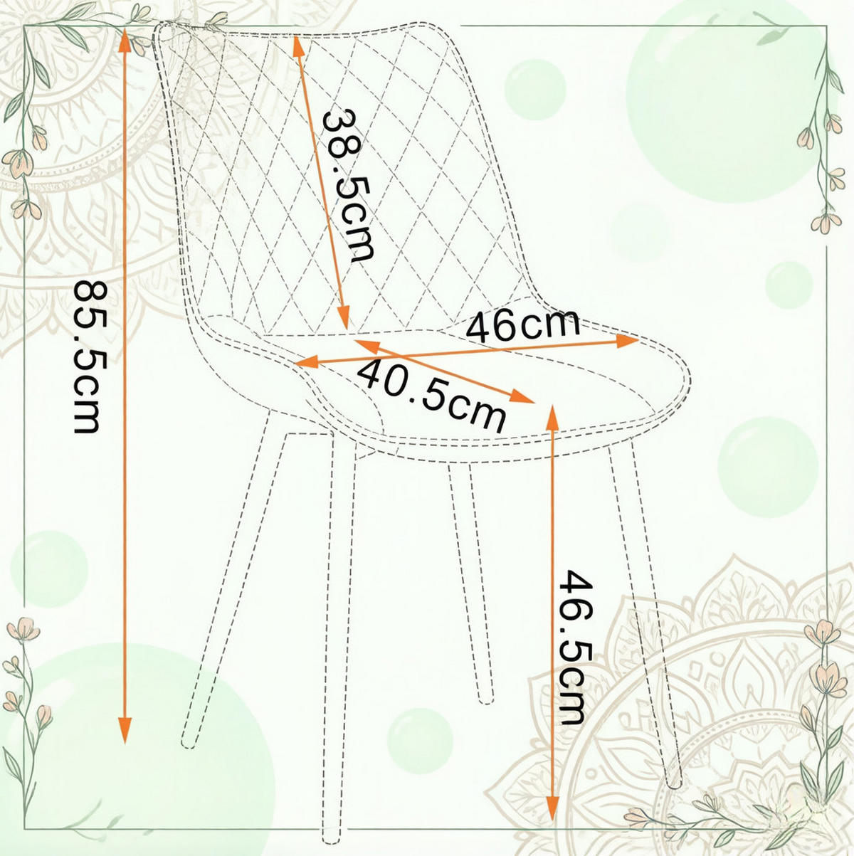 ESSSTUHL 2er-Set Kunstleder Braun mit Metallbeinen - Braun, Metall (40.5/85.5/46cm) - Meubliv