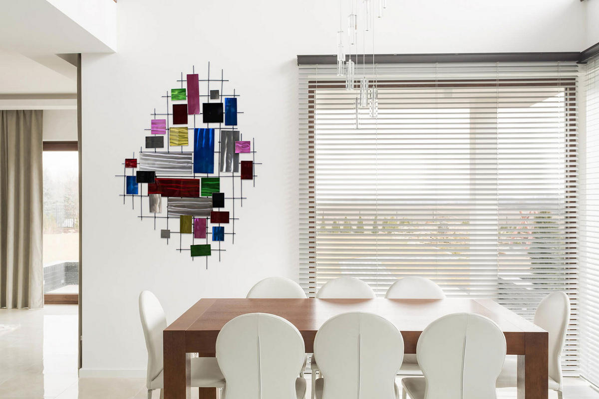 WANDDEKO Bunt 111/78 cm - Multicolor, Metall (111/78/5cm) - KUNSTLOFT