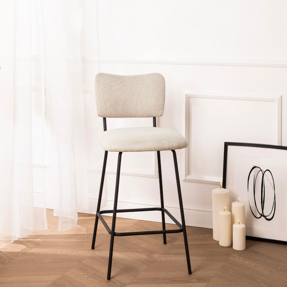 BARHOCKER - Beige - 2er-Set - Beige, Textil (42/94/51cm) - Drawer