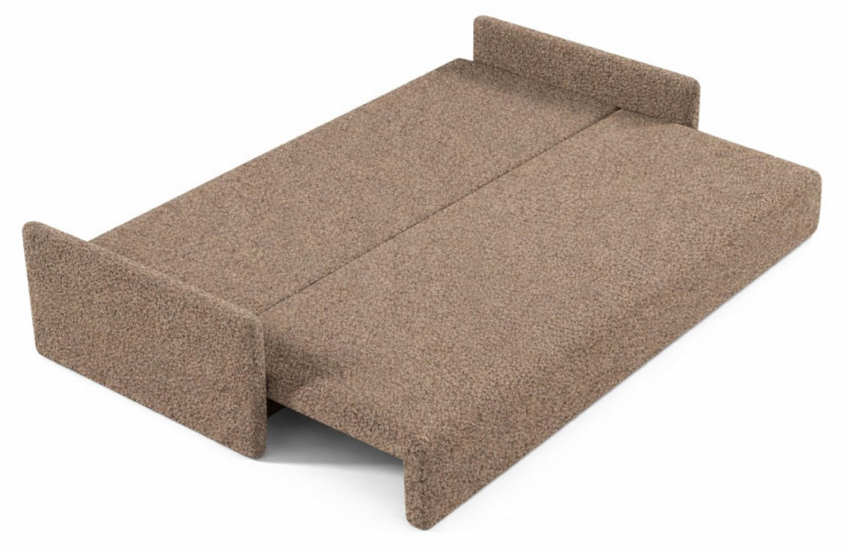 SOFA Dunkelbeige SISI Mit Schlaffunktion - Beige/Braun, Textil (207/90/87cm) - Sepro Meble