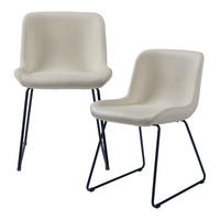 ESSZIMMERSTUHL-SET 2 TLG. Kannus - Beige, Metall (50/77/62cm) - [en.casa]