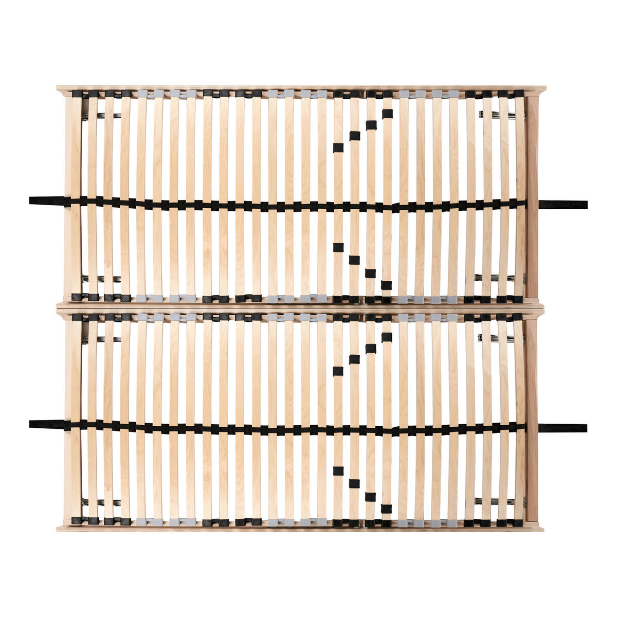 LATTENROST manuell verstellbar 180/200 cm Monthois - Hellbraun/Braun, Holz (180/200cm) - Beliani
