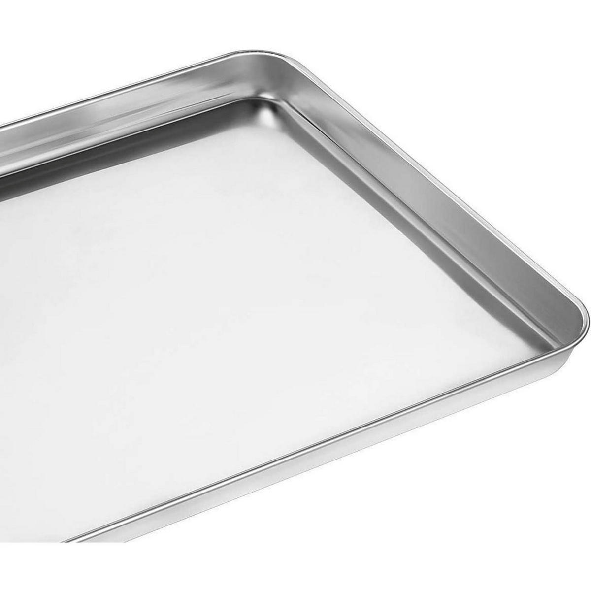 BACKBLECH 2er Set Edelstahl 40.6 x 30.5 x 2.5 CM - Silberfarben, Metall (30.5/2.5/40.6cm)