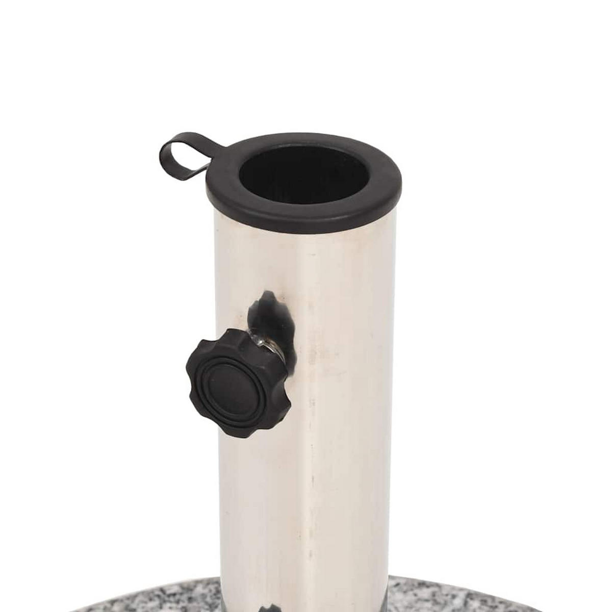 SONNENSCHIRMSTÄNDER Granit Rund 20 Kg - Grau, Stein (40/40cm) - vidaXL