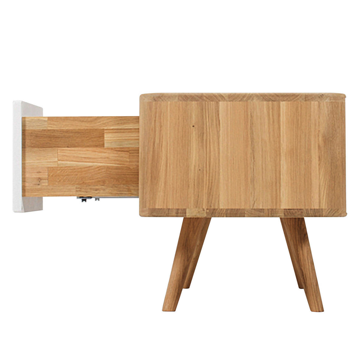 TV-LOWBOARD - Wildeiche teilmassiv - Wildeiche, Holzwerkstoff (135/45/42cm) - home24