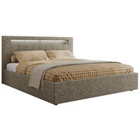 POLSTERBETT GOLD 5 CLASSIC 200/200 - Grau Strukture - Pocket-Matratze - Grau, Textil (200/200cm) - MKS