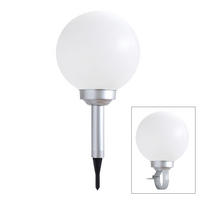LED AUSSENLEUCHTE Solar Kugel Weiß - Weiß, Kunststoff (15/15/42.5cm)