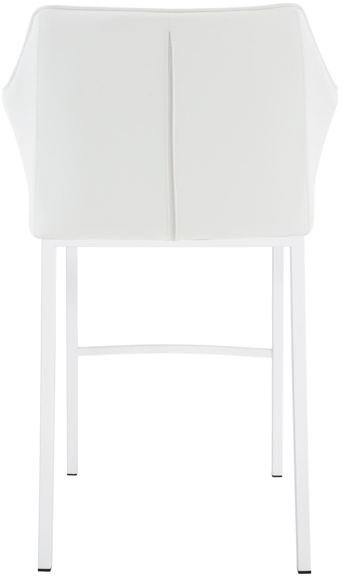 BARHOCKER Lederlook weiß - Weiß, Textil/Metall (64/110/48cm) - CLP