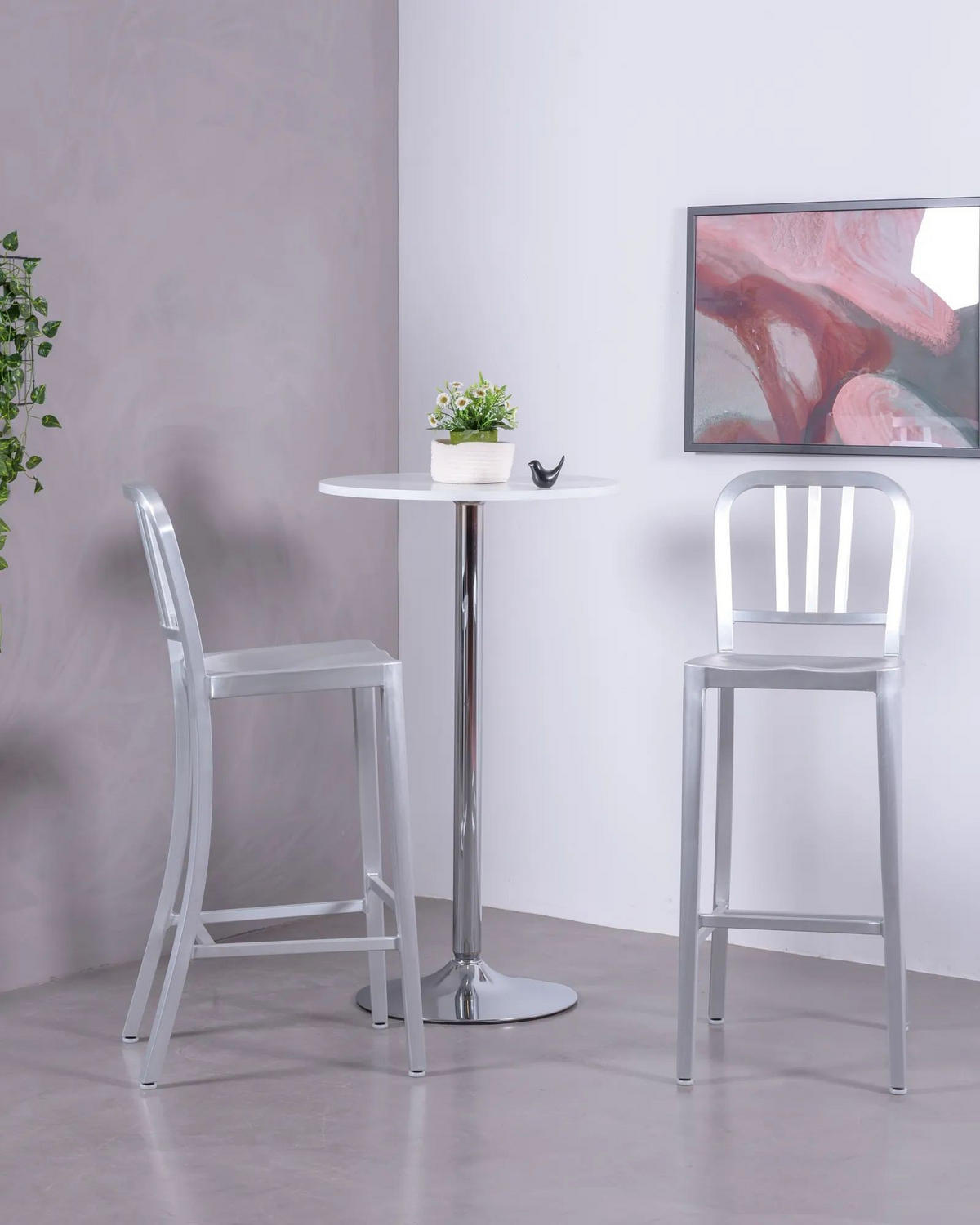 HOCKER Metall Alufarben - Alufarben, Metall (41/109/52cm) - Nest Dream