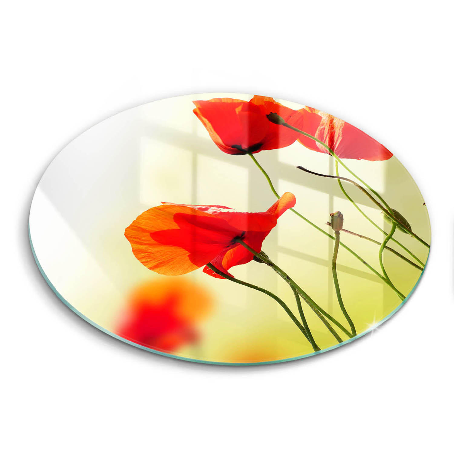 Wallfluent Glasplatte Hellgelb 30x30 cm