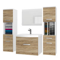 BADMÖBEL Badezimmer SET PRI M6, Sonoma Eiche Matt, 120 cm - Sonoma Eiche, Holz (38.7/113.5/120cm) - B BELINI GROUP