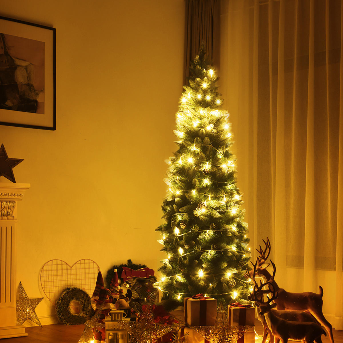 WEIHNACHTSBAUM 220cm Grün - Grün, Kunststoff (220cm) - COSTWAY