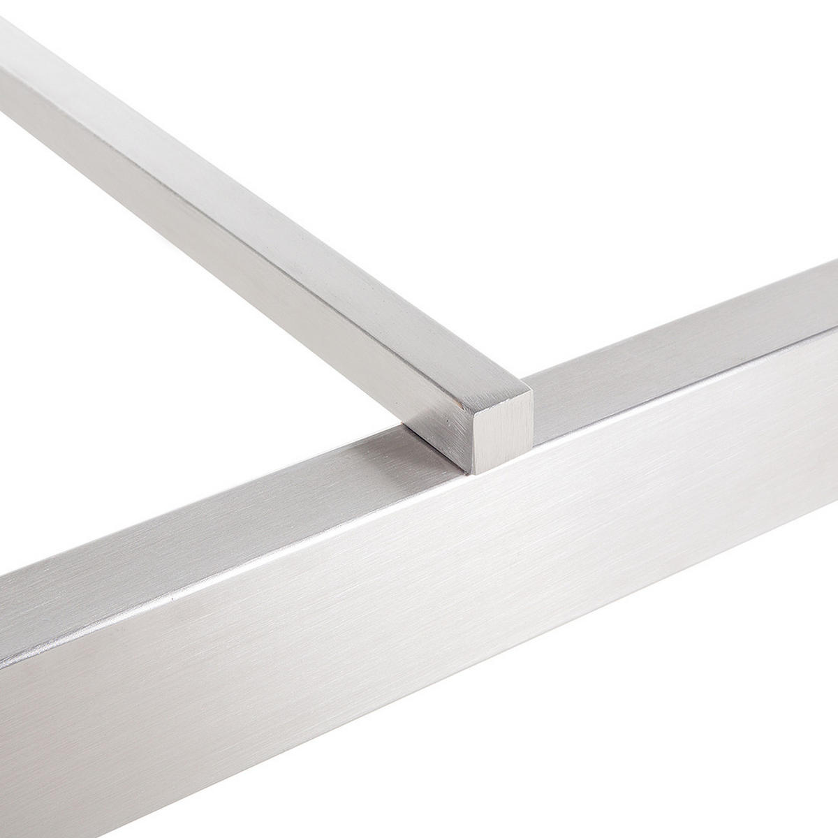 GARTENTISCH Edelstahl/Naturstein schwarz geflammt 220/100 cm Grosseto - Silberfarben/Schwarz, Stein (220/100/74cm) - Beliani