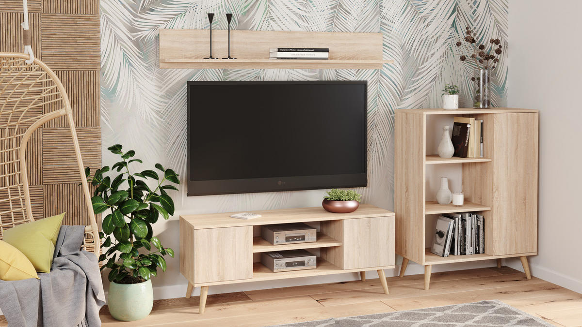BÜCHERREGAL Fondi - Eichefarben, Holzwerkstoff (40/116/90cm) - RAUMHIRSCH FURNITURE