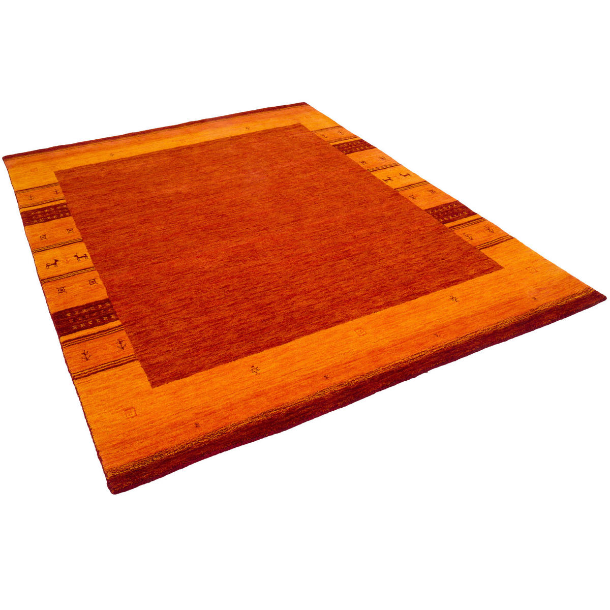 NATUR WOLLE TEPPICH GABBEH ESTA - Terra cotta, Textil (70/300cm) - Pergamon