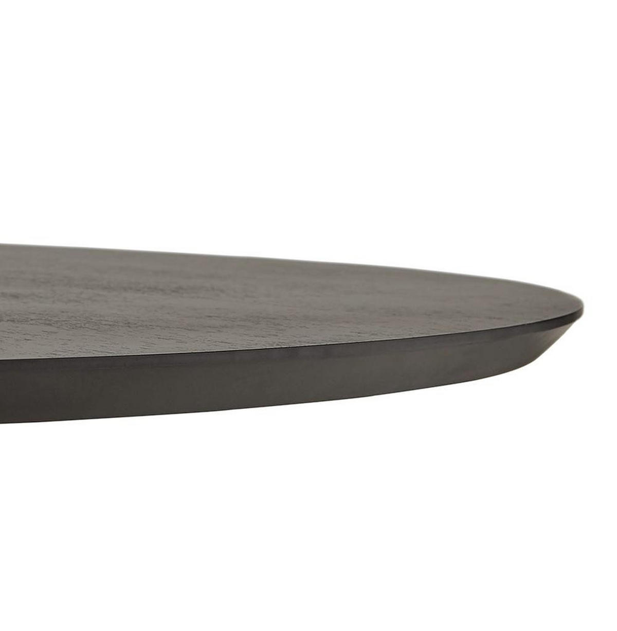 ESSTISCH Rund Holz Metallgestell Modern ZERANI, Schwarz 120x120x75 cm - Schwarz, Holz/Metall (120/120/75cm) - KADIMA DESIGN