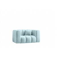 KŘESLO Modulární, Moderní Design, Sametová Látka Riviera, Světle Modré, GRAND - světle modrá, dřevo (137/70/89cm) - Kaiser Möbel