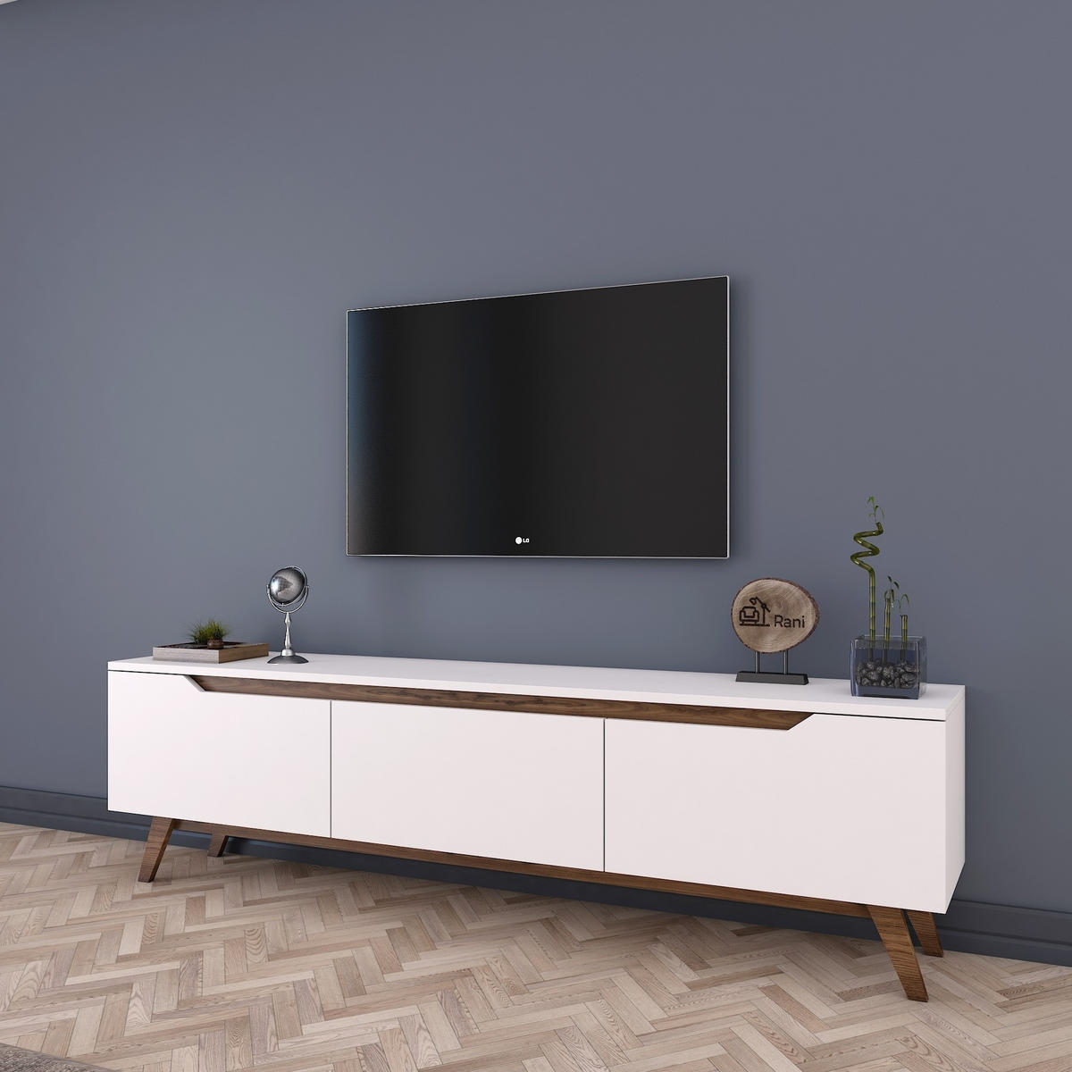 TV-MÖBEL digi Braun - Braun, Holz (35/48/180cm) - Habitat Garten