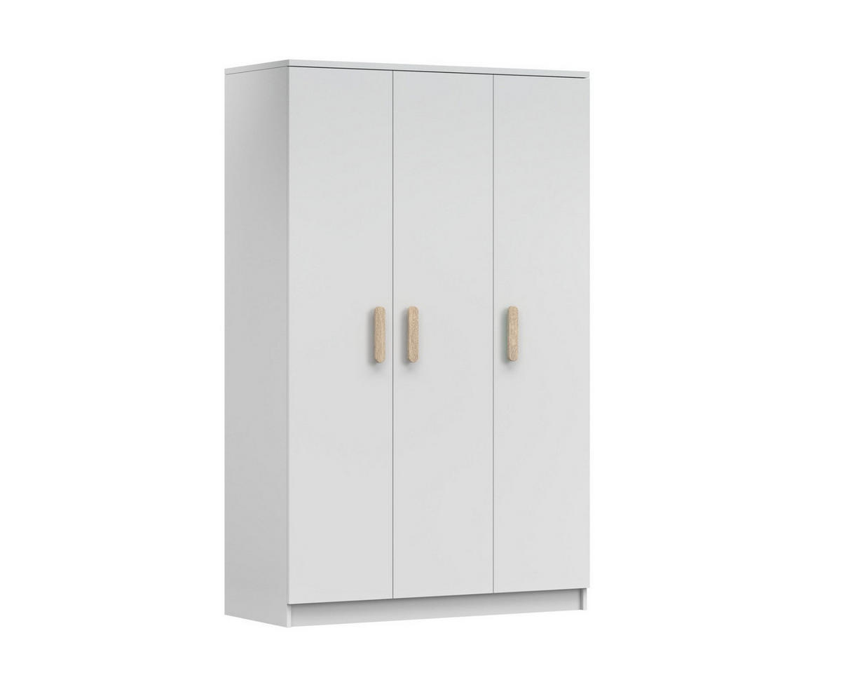 KINDERKLEIDERSCHRANK INGE 19 120/192/50 cm Weiß/Sonoma - Weiß/Sonoma Eiche, Holzwerkstoff (120/192/50cm) - Deine Möbel 24