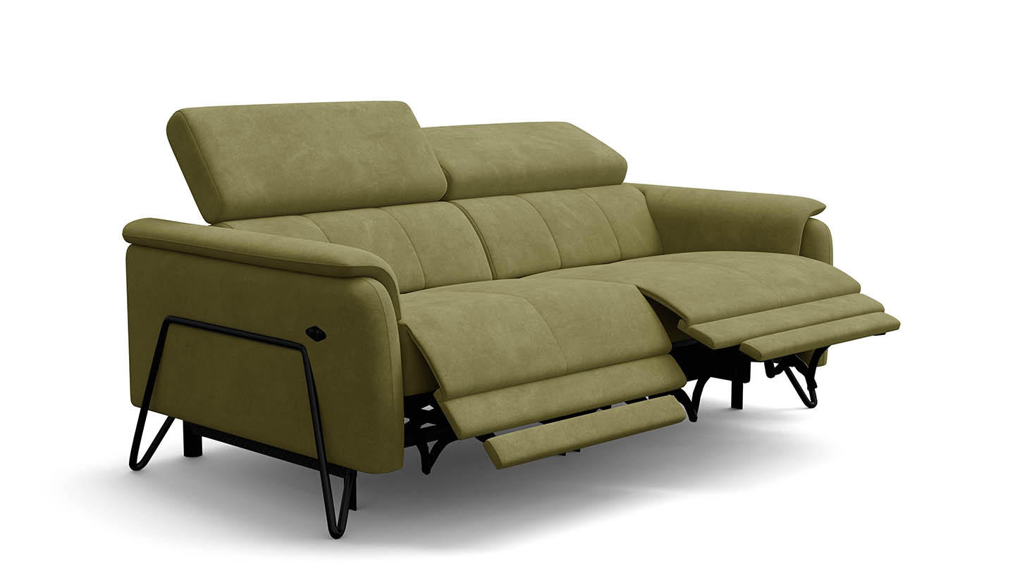 Wozimo Relaxsofa Grün 194x82x103 cm
