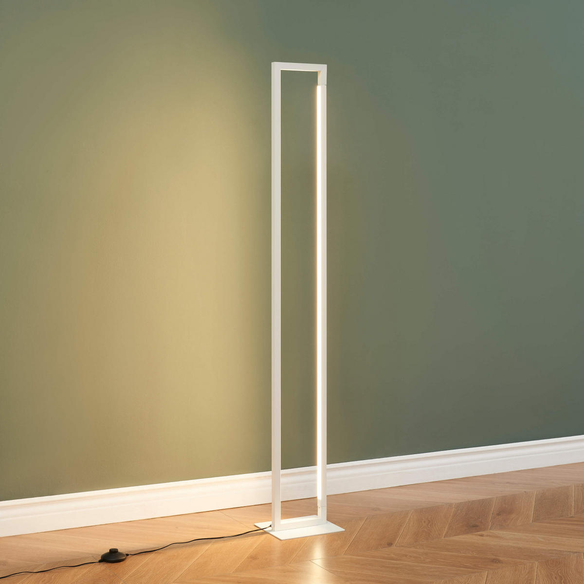STEHLEUCHTE Laka, Weiß, 140cm, Dimmbar - Weiß, Metall (22/18/140cm) - KOSILUM