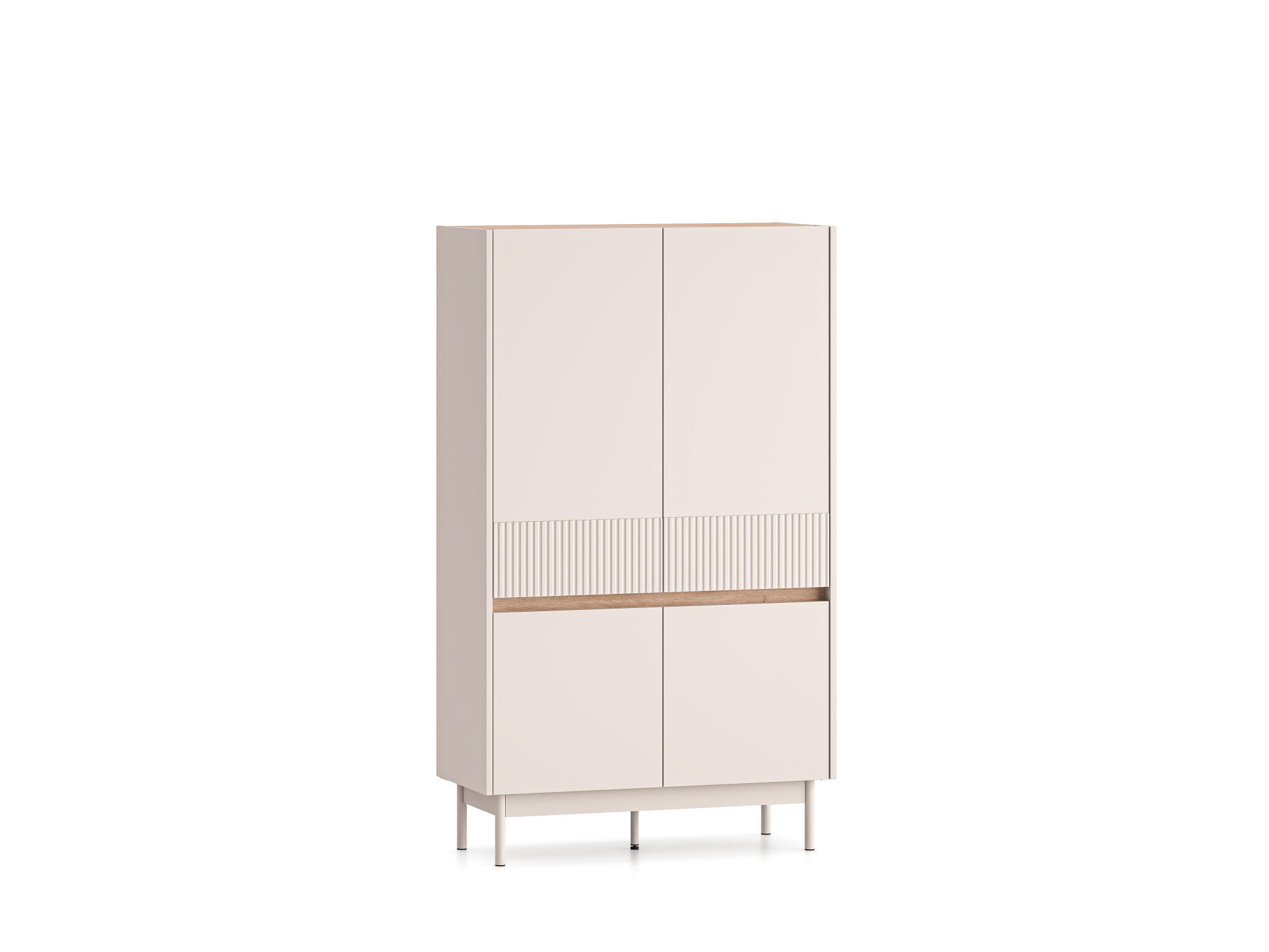 SIDEBOARD DUNEA Beige 92x40x156 cm - Beige, Holzwerkstoff (92/156/40cm) - FURNLUX