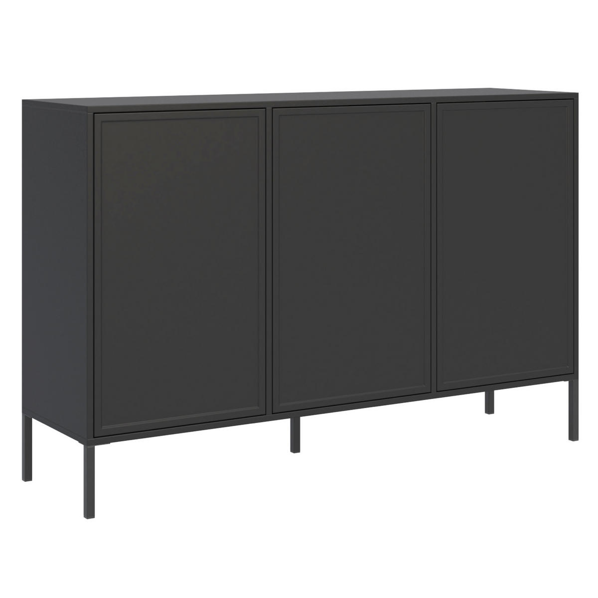 SIDEBOARD Velveto černý 150cm - černá, kov/kompozitní dřevo (150/86/40cm) - Selsey