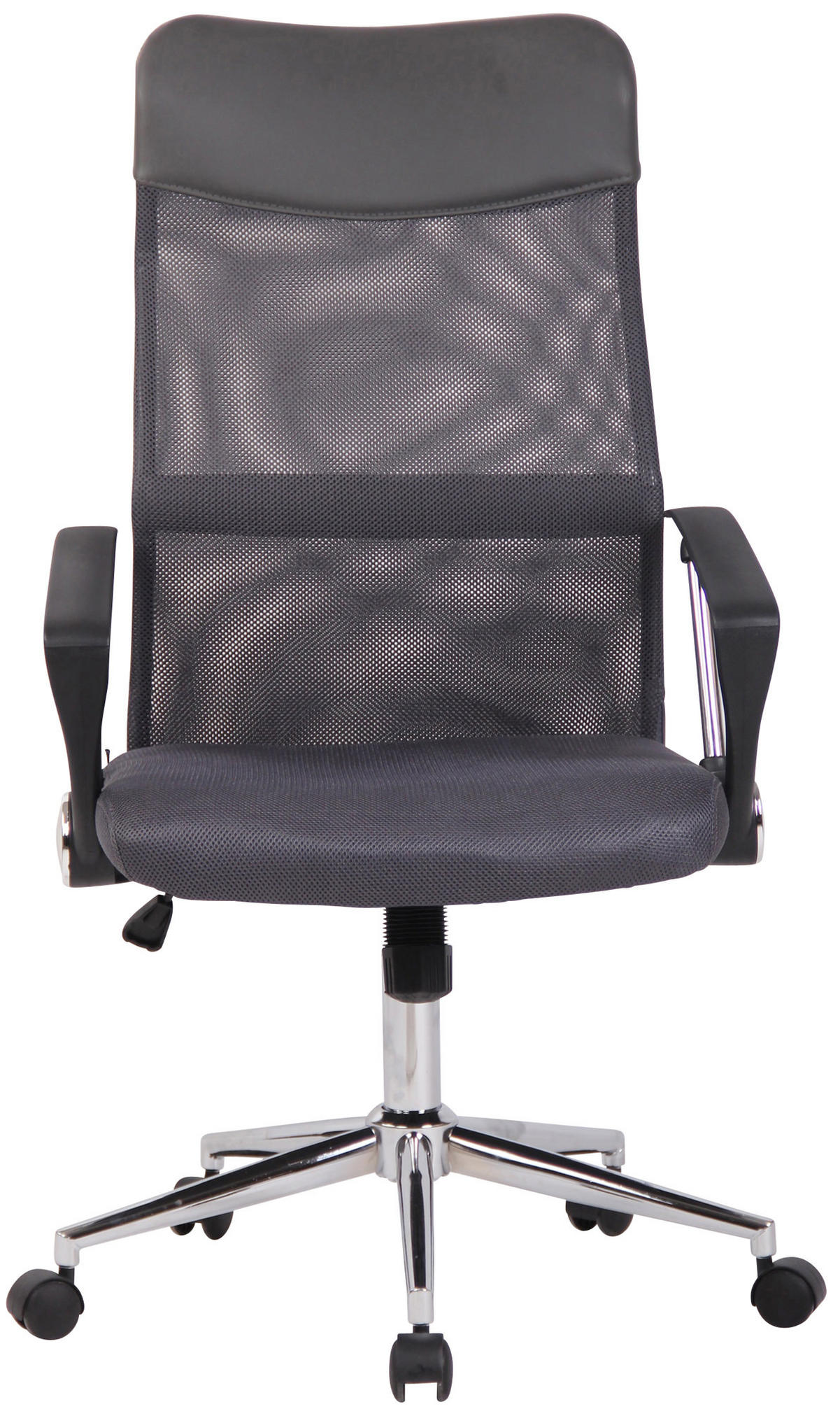 DREHSTUHL Microfaser grau - Chromfarben/Grau, Kunststoff/Textil (60/108/64cm) - CLP