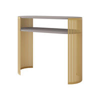 KONSOLENTISCH Fikoli Gold - Kaschmir/Goldfarben, Holzwerkstoff/Metall (30/100/86cm) - MIRJAN24