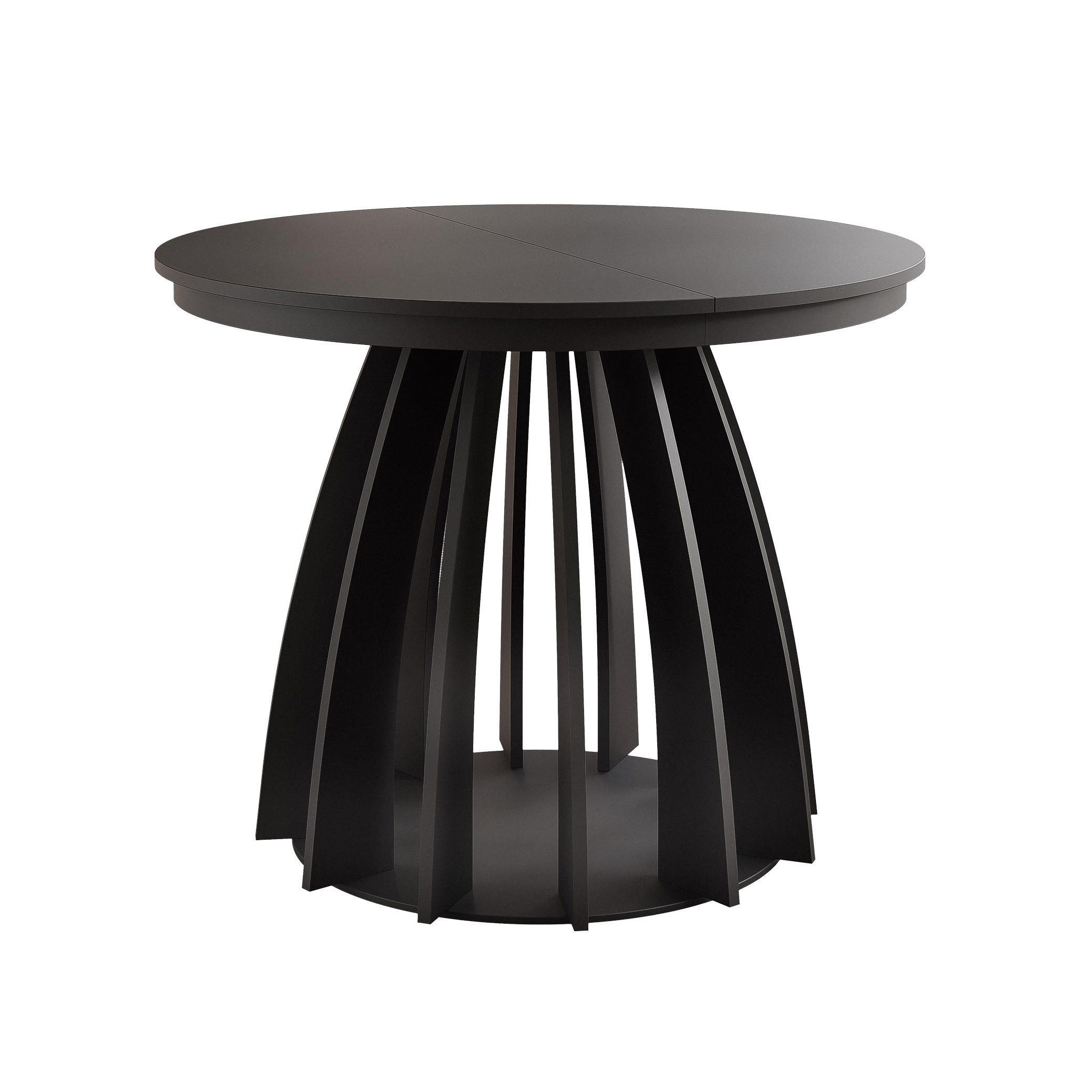 AUSZIEHTISCH VENO 100-180/76 cm Schwarz matt - Schwarz, Holzwerkstoff (100/100/76cm) - Idohome