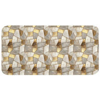 WC PŘEDLOŽKA Mozaika - Mramor - Zlato 120x60 cm - šampaňská, textil/plast (120/1cm) - OnlyWow