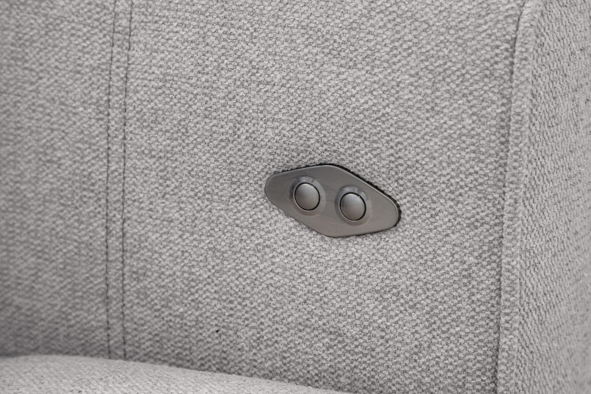 SOFA QUARTZ 3-Sitzer mit Ausziehsitz, creme - Creme, Holzwerkstoff/Textil (202/80/102cm) - Courtois Laville