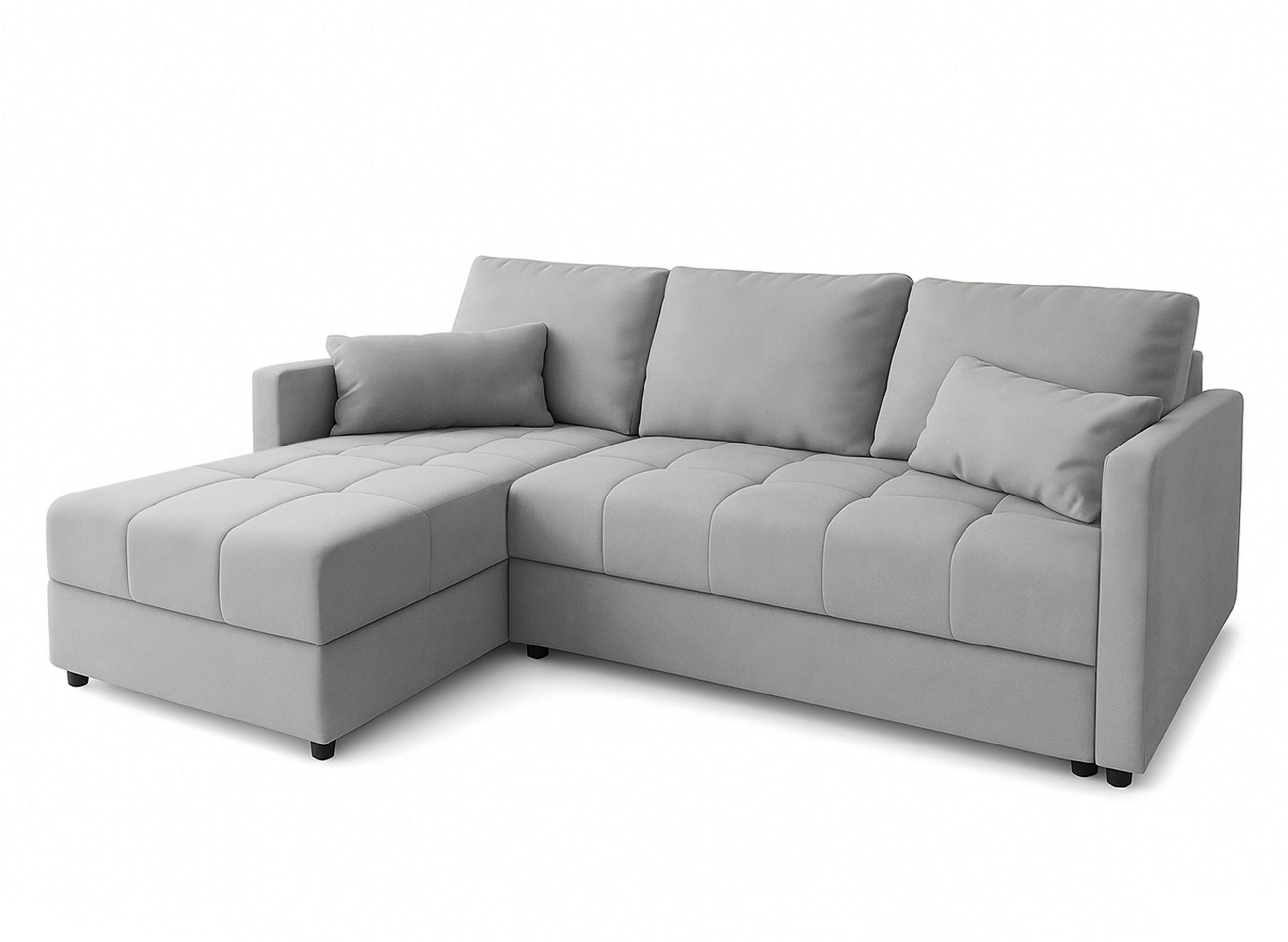 ECKSOFA L Form Dolceo Hellgrau 226/140/78 cm – Schlaffunktion Universell Links Rechts - Hellgrau/Schwarz, Kunststoff/Textil (140/226cm) - AX Living