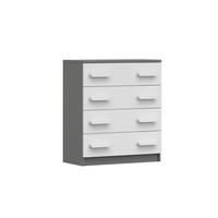 KINDERKOMMODE INGE 02 80/90/40 cm Weiß+Grau/Weiß - Weiß/Grau, Holzwerkstoff (80/90/40cm) - Deine Möbel 24