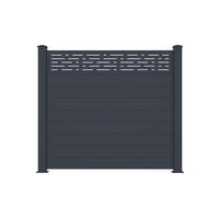 SICHTSCHUTZZAUN Arlberg grau 1,9m H.170cm aluminium - Grau, Metall (189/166cm) - Casanoov