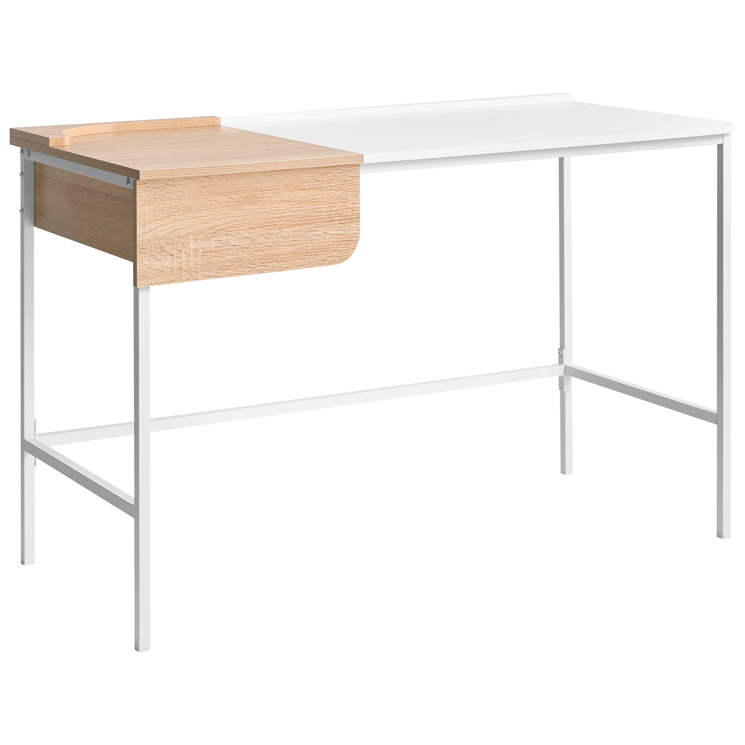 SCHREIBTISCH Weiß 120/60 cm Ocate - Weiß, Holzwerkstoff (60/120/76cm) - Beliani