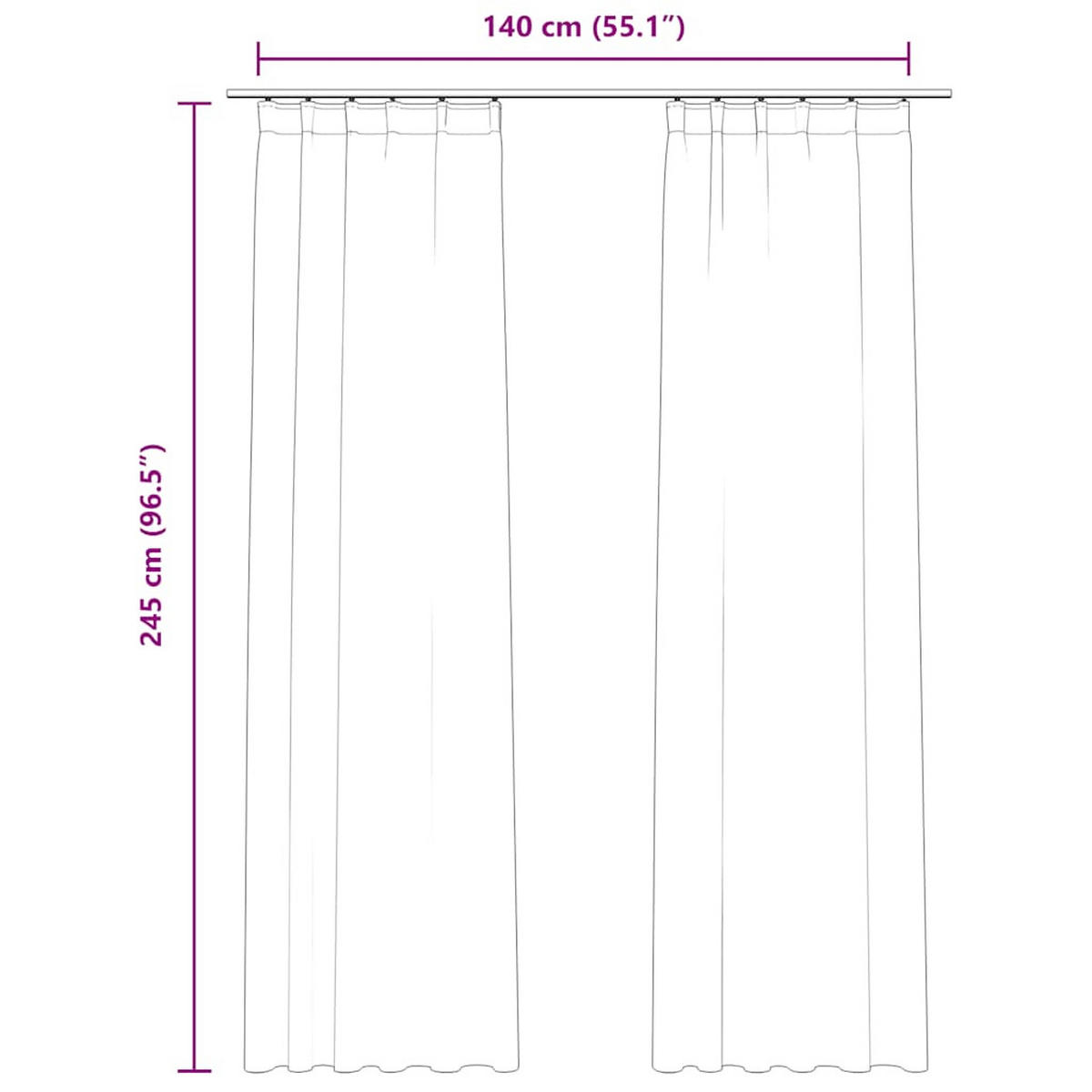 VERDUNKELUNGSVORHÄNGE Mit Haken 2 Stk. Samt Beige 140/245 Cm - Beige, Textil (140/245/245cm) - vidaXL
