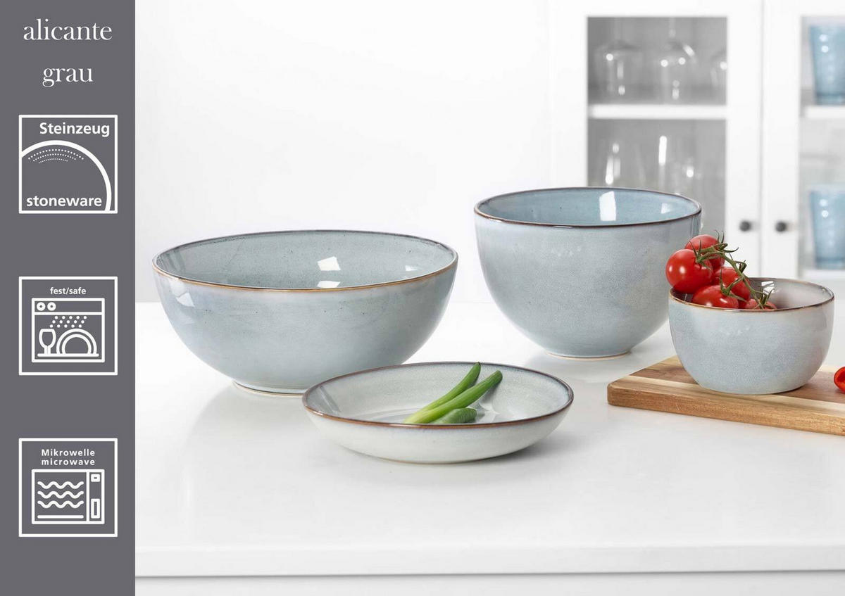 MÜSLISCHALEN Alicante Grau ø 13,5 cm 6er Set - Grau, Keramik (13.5cm) - Ritzenhoff Breker