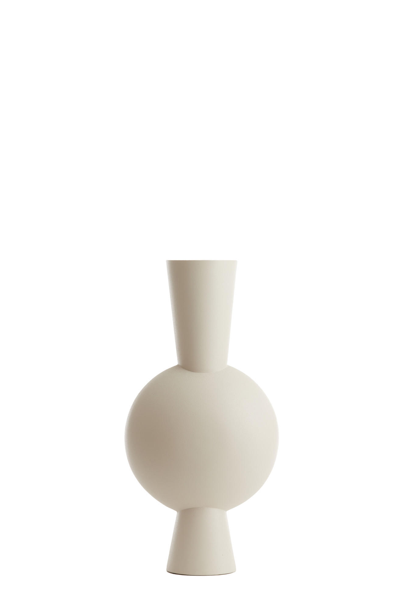 VASE Kavandu Weiß 31/20/60 cm - Weiß, Metall (60cm) - Light & Living