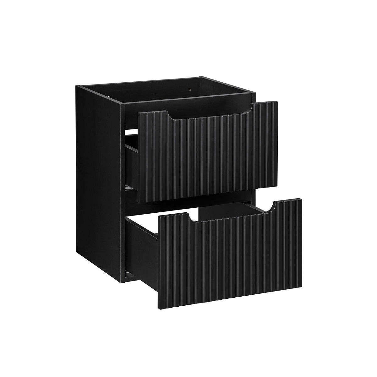 WASCHTISCHUNTERSCHRANK 50cm Riva Schwarz - Schwarz, Holzwerkstoff (50/57/40cm) - Petits-meubles