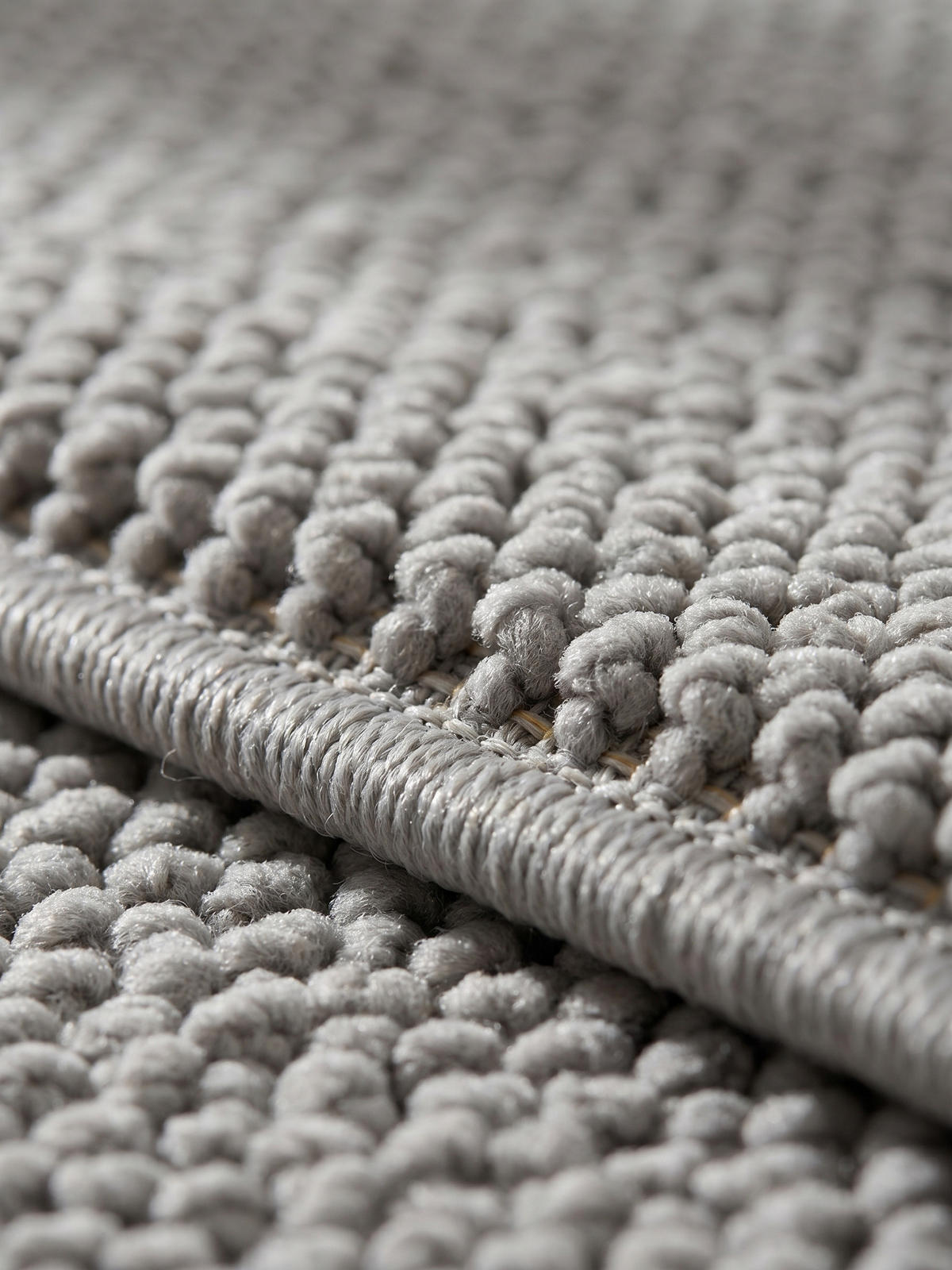 TEPPICH Flachgewebe LANGAU in Silber, meliert, 240 x 340 cm - Silberfarben, Textil (340/240cm) - KADIMA DESIGN