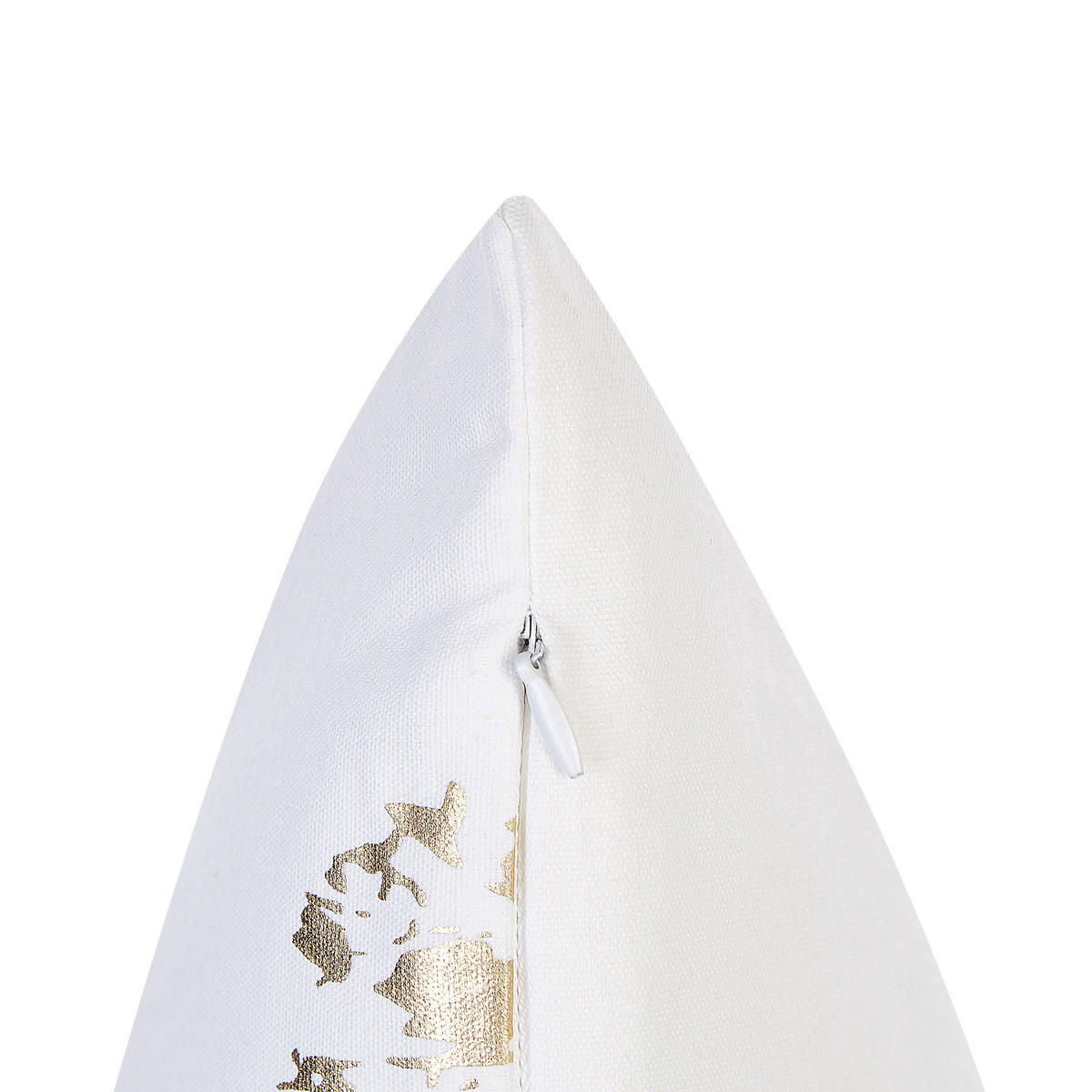 DEKOKISSEN 2er-Set Weiß 45/45 cm Goldenrod - Weiß, Textil (45/45cm) - Beliani