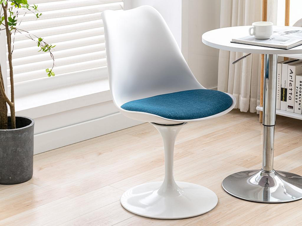 STUHL - Polypropylen & Metall - Blau und Weiß - XAFY - Blau, Kunststoff (56.5/82/49cm) - Vente-Unique