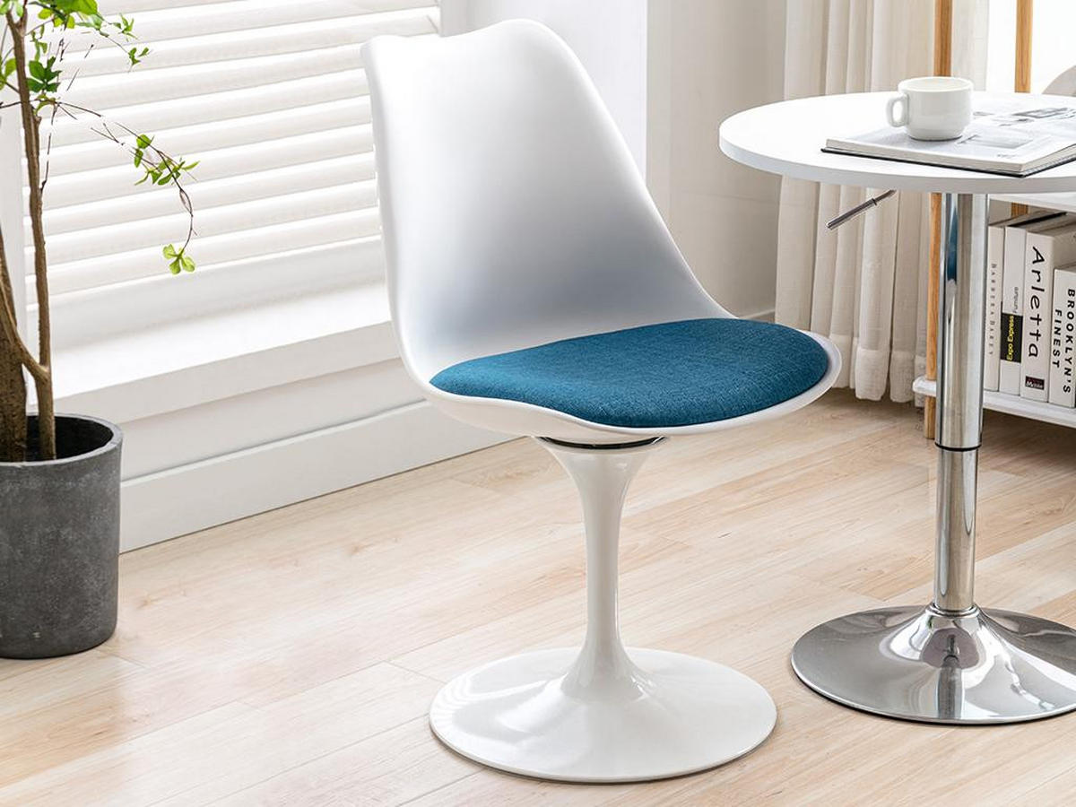 STUHL - Polypropylen & Metall - Blau und Weiß - XAFY - Blau, Kunststoff (56.5/82/49cm) - Vente-Unique