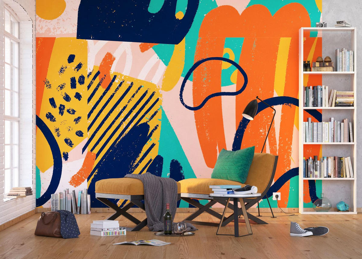FOTOTAPETE figurative Motive 375 x 270 cm - Multicolor, Papier (375/270cm) - Sanders & Sanders