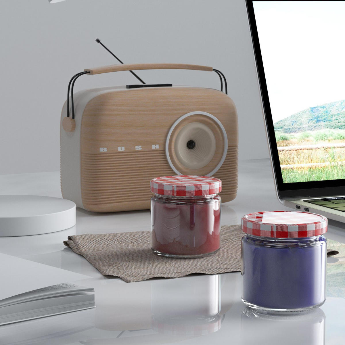 EINMACHGLÄSER mit Deckel (25 Stück) - Transparent, Glas (0.15L) - Intirilife