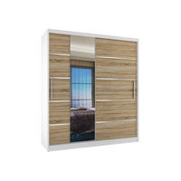 SCHWEBETÜRENSCHRANK Verona MBP, Weiß/Sonoma Eiche Matt, 133 cm, mit Spiegel - Sonoma Eiche, Holz (133/216/60cm) - B BELINI GROUP