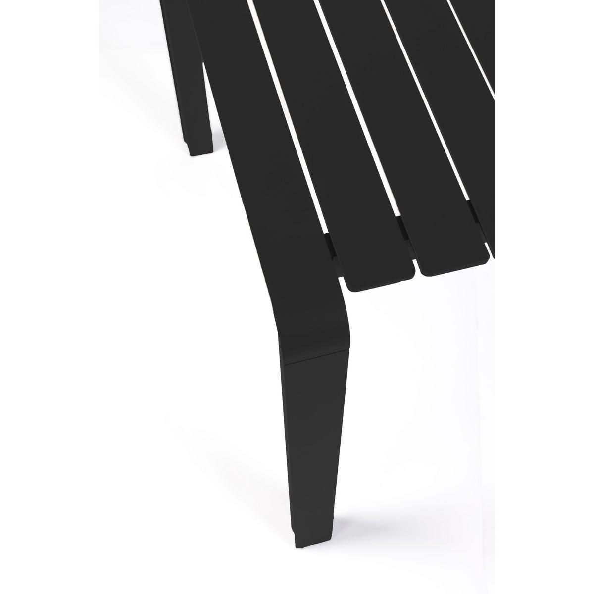 GARTENTISCH Vondel 214x97 cm Schwarz - Schwarz, Metall (214/96.7/75cm) - Zuiver
