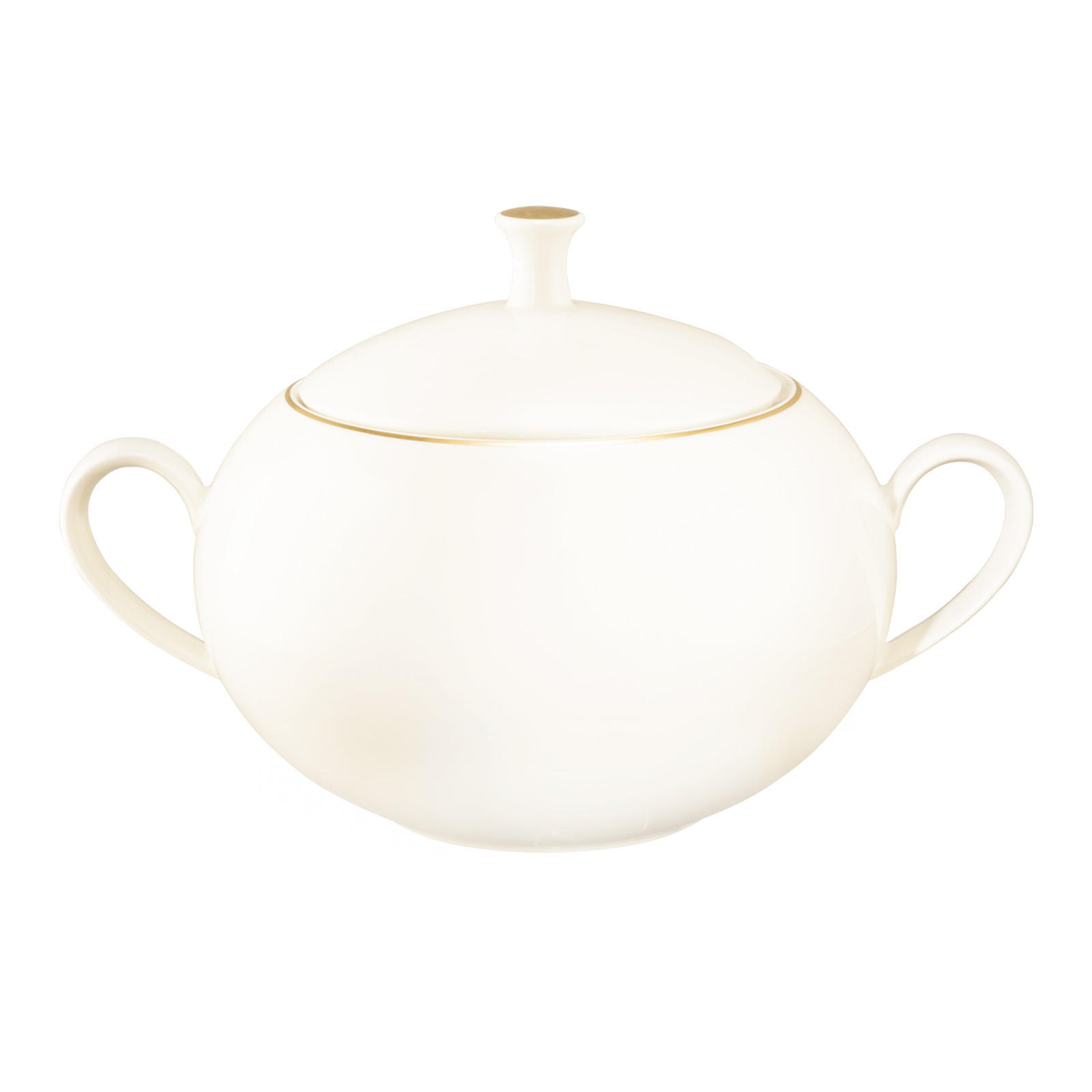 TERRINE MIT DECKEL Savona Goldlinie creme 3,30 l - Creme, Keramik (30.1/21.8/20.1cm) - Seltmann Weiden
