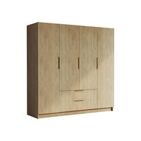 KLEIDERSCHRANK Sofia I - Eichefarben/Goldfarben, Holzwerkstoff/Kunststoff (200/216/60cm) - MIRJAN24